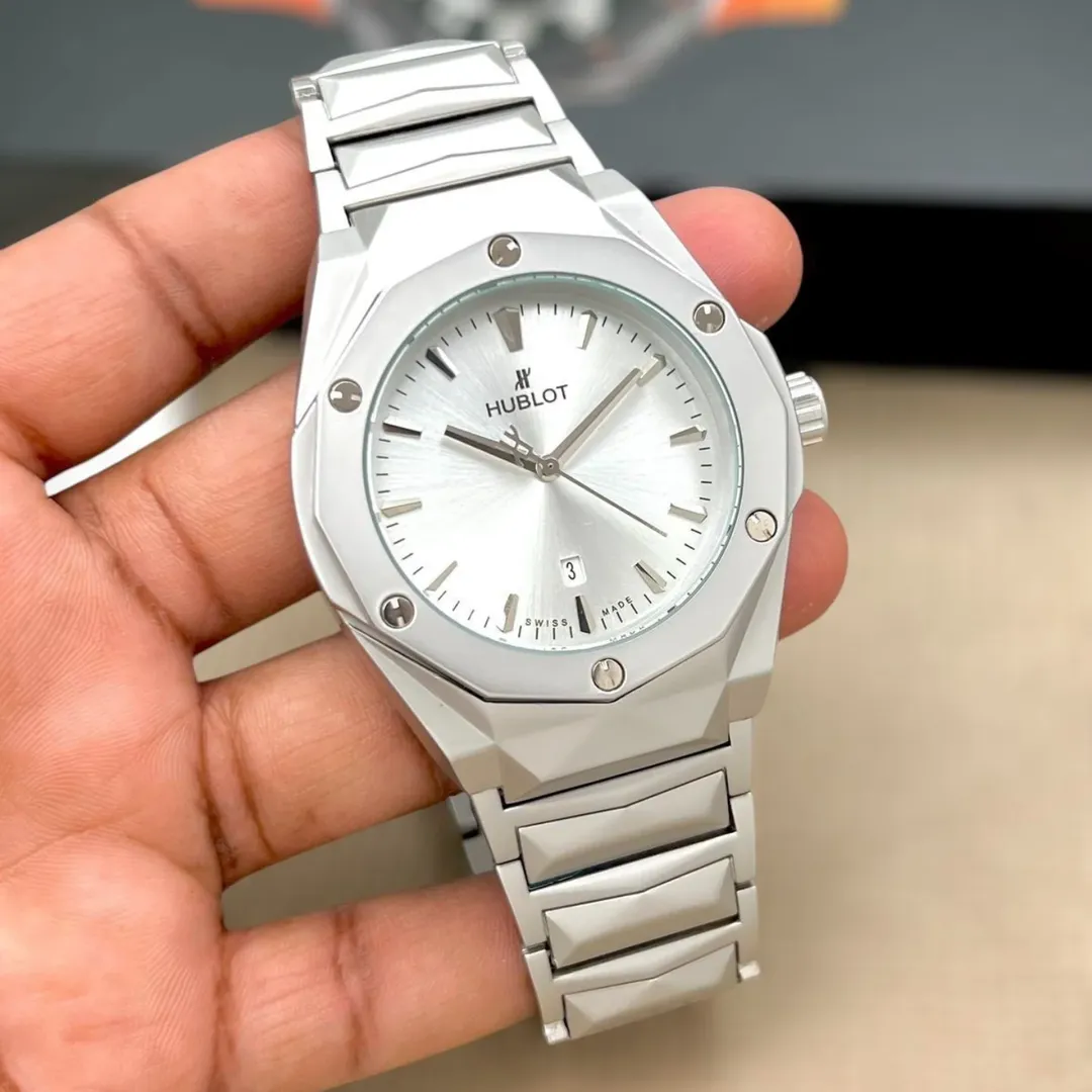 Hublot Geneve Butterfly Lock Chain Watch | White