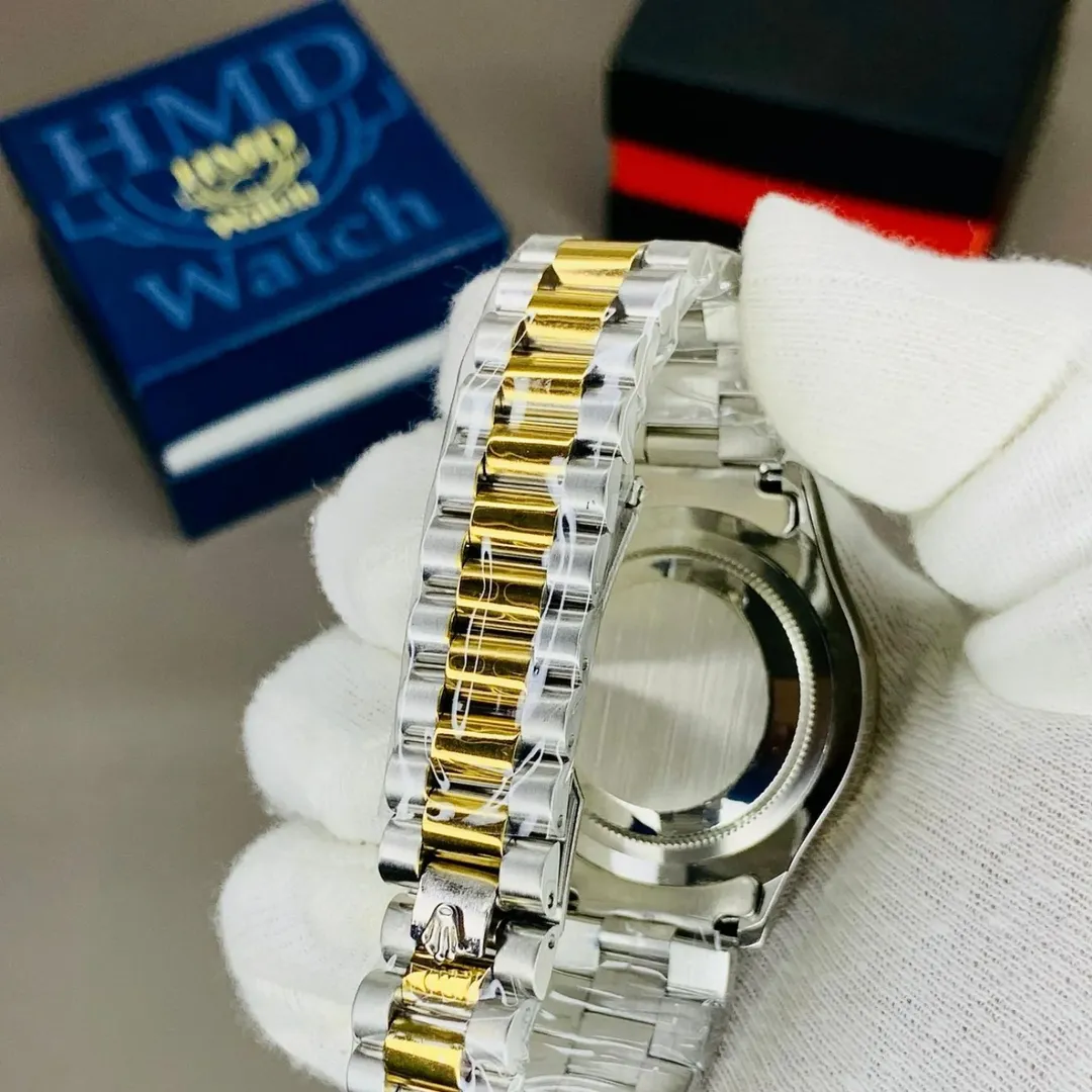 Rolex watch for menStainless steel chainCrown lockStone dailPrice - 4200--ONLYWITH ROLEX NAME B-1